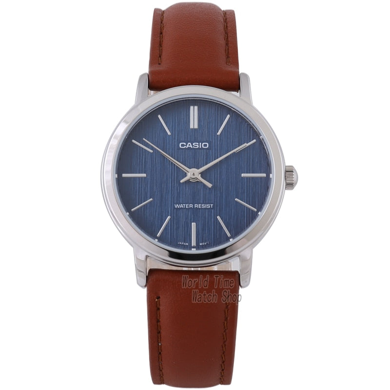 Casio watch Analogue Women's Quartz Watch Elegant Simple Leather Strap Steel Belt Waterproof Pointer Watch  LTP-E142
