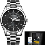 LIGE Men Watch 30m Waterproof Mens Watches Top Brand Luxury Steel Watch Chronograph Male Clock Casual sport relojes hombre