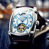 GUANQIN Mechanical Watches Luxury Watch Men Tourbillon Automatic Square Skeleton Watch 2018 Male Clock Relogios dropshipping