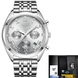 LIGE Mens Watches Top Brand Luxury Chronograph Men Watch Leather Waterproof Sports Watch Male Military Clock Relogio Masculino