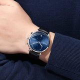Mens Waterproof Watches Leather Strap Slim Quartz Casual Business Mens Wrist Watch Top Brand Belushi 537 Male Clock 2019 Fashion