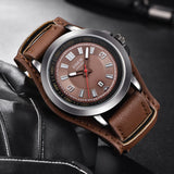 Fashion Men's Watch Top Brand Luxury Men Military Quartz Watch Mens Watches Leather Sports Wristwatch Date Clock Relogio