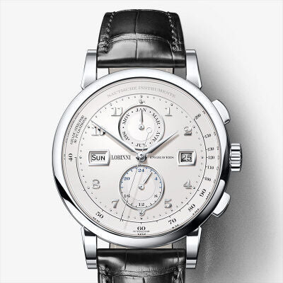 LOBINNI Men Watch Switzerland Luxury Brand Automatic Mechanical Men's Wirstwatches Sapphire Leather Tracymeter relogio L16001-3