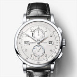 LOBINNI Men Watch Switzerland Luxury Brand Automatic Mechanical Men's Wirstwatches Sapphire Leather Tracymeter relogio L16001-3