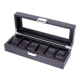High Carbon Fiber 5  6 10 12 Grid Watch Box Watch Display Storage Box Bracelet Watch Display Slots Case holder Storage Container