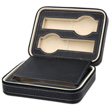 Portable PU Leather 2/4/8 Slot Watch Box Display Case Storage Watch Organizer Holder Zipper Exquisite and Durable To Lover D35