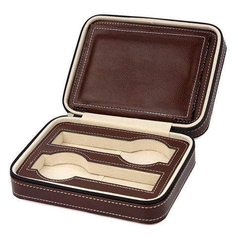Portable PU Leather 2/4/8 Slot Watch Box Display Case Storage Watch Organizer Holder Zipper Exquisite and Durable To Lover D35
