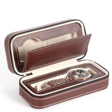 Portable 2 4 8 Grids Zipper Watch Box Lover Luxury PU Leather Watch jewelry Case Watch Organizer  jewelry box Holder