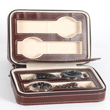 Portable 2 4 8 Grids Zipper Watch Box Lover Luxury PU Leather Watch jewelry Case Watch Organizer  jewelry box Holder