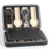 Portable 2 4 8 Grids Zipper Watch Box Lover Luxury PU Leather Watch jewelry Case Watch Organizer  jewelry box Holder