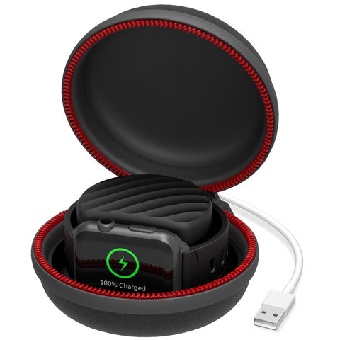 Charging Holder Dock, Charger Stand Case Waterproof Travel Storage Box for Apple Watch Series 4,  Series 3, 2,1 Black